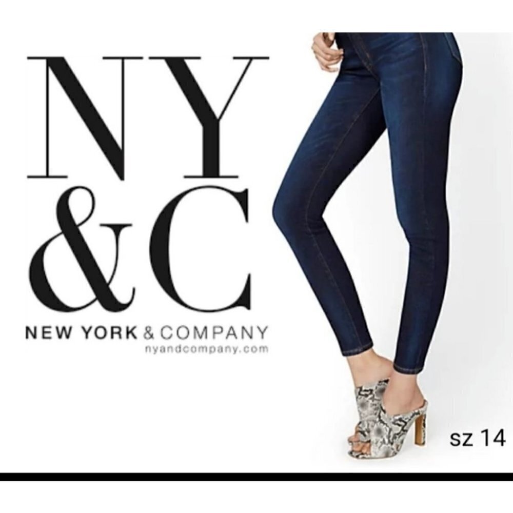 NY&C Curvy Skinny Dark Wash Jeans Size 14